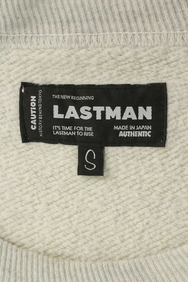 LASTMAN WANTED Print Crewneck Sweatshirt Gray Size S