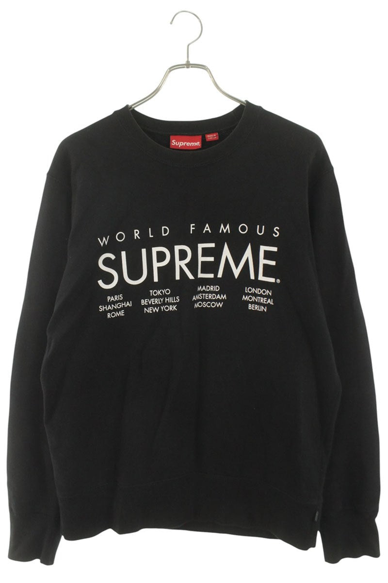 SUPREME 15SS International Crewneck Sweatshirt Black Size M