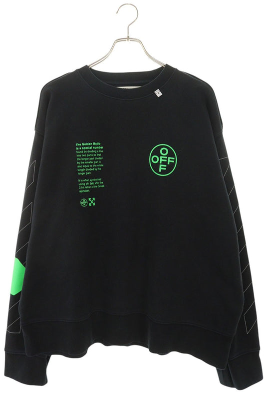 OFF-WHITE Back Arrow Print Cotton Sweatshirt Multi Size M
