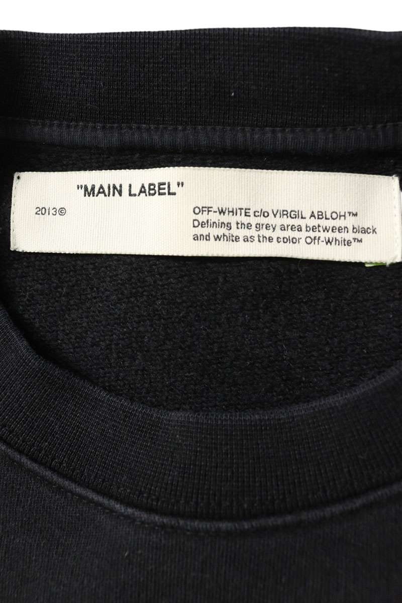 OFF-WHITE Back Arrow Print Cotton Sweatshirt Multi Size M