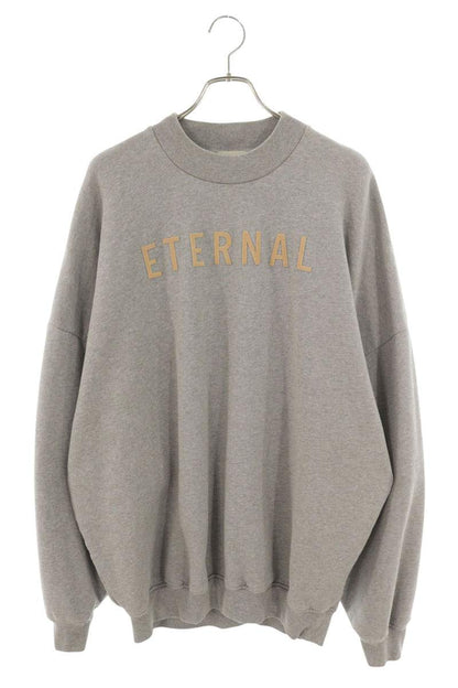 FEAR OF GOD Front Felt Logo Cotton Sweatshirt Gray Size L