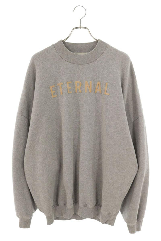 FEAR OF GOD Front Felt Logo Cotton Sweatshirt Gray Size L