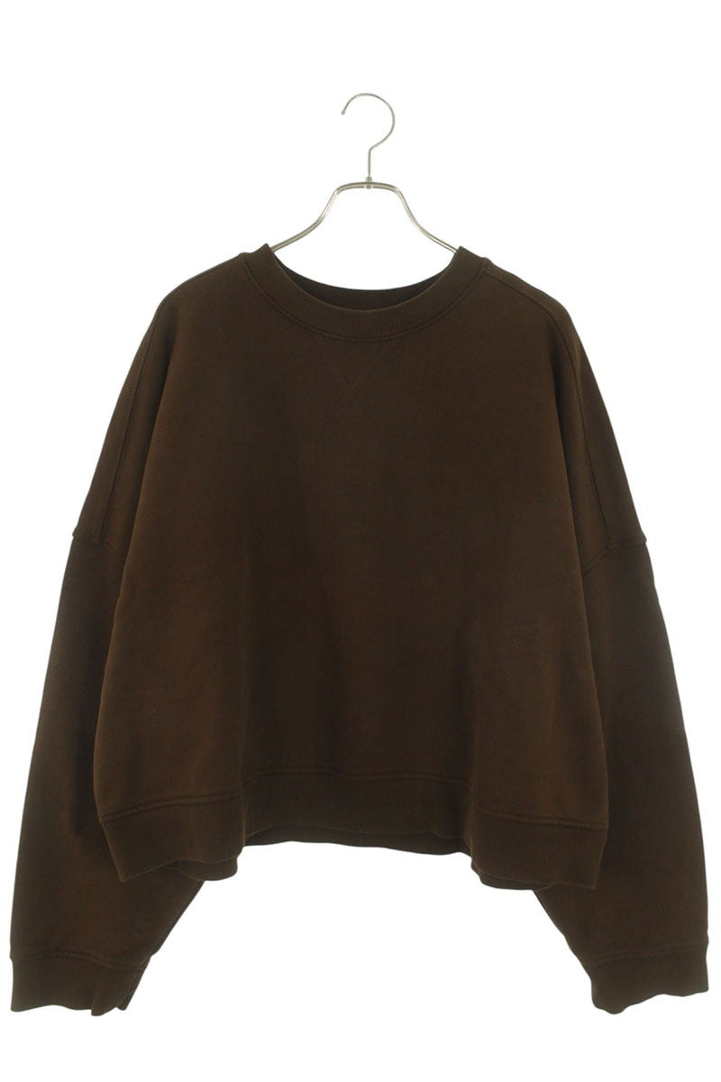 entire studios Box Crewneck Cotton Sweatshirt Brown Size S