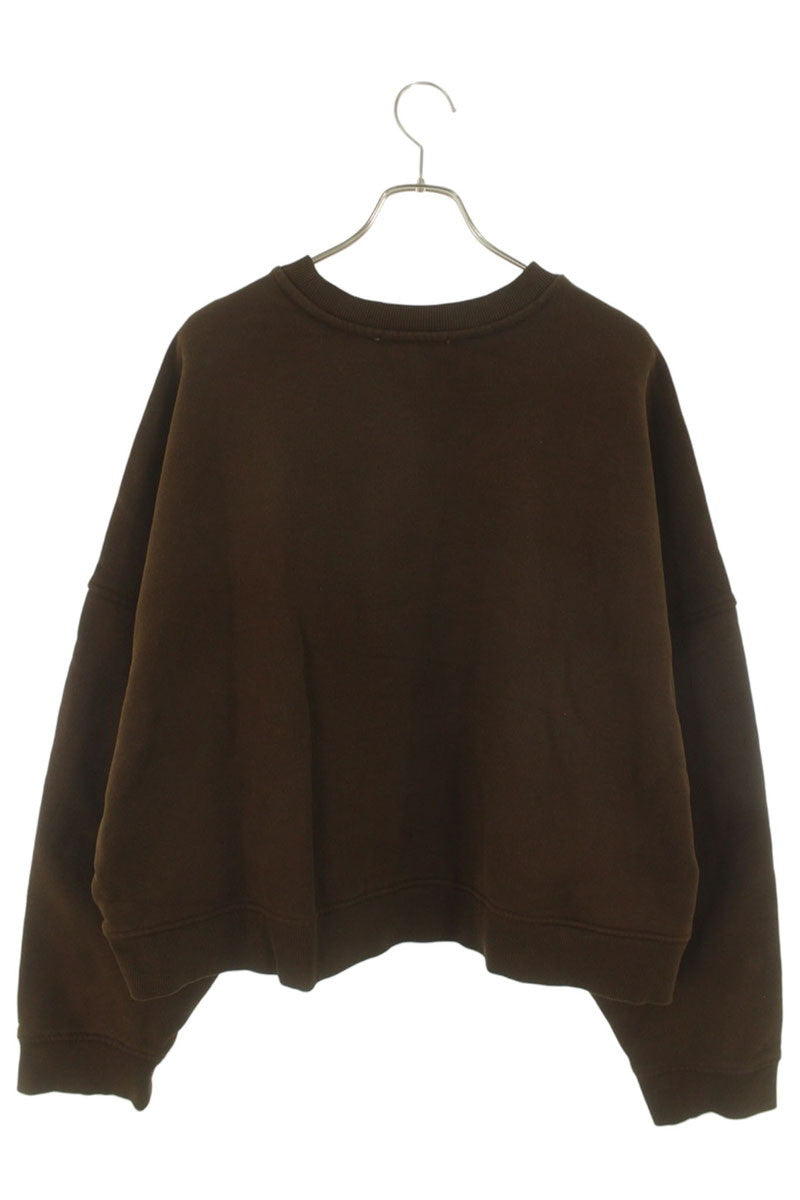 entire studios Box Crewneck Cotton Sweatshirt Brown Size S