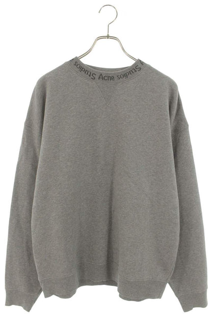 ACNE STUDIOS Neck Logo Print Sweatshirt Gray Size M