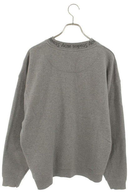 ACNE STUDIOS Neck Logo Print Sweatshirt Gray Size M