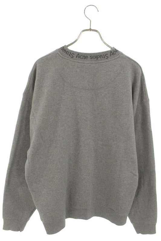 ACNE STUDIOS Neck Logo Print Sweatshirt Gray Size M