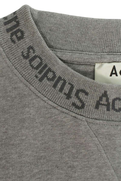 ACNE STUDIOS Neck Logo Print Sweatshirt Gray Size M