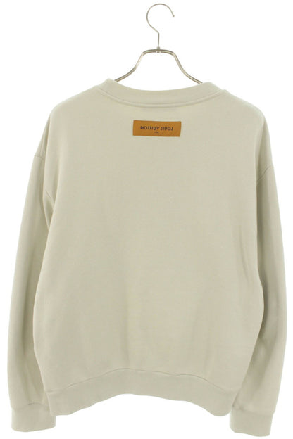 LOUISVUITTON Logo Applique Cotton Sweatshirt Beige Size L
