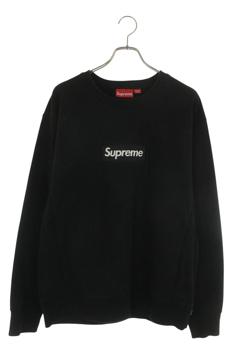 SUPREME 18AW Box Logo Crewneck Sweatshirt Black Size L