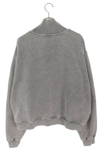 ALEXANDER WANG Logo Print High Neck Sweatshirt Gray Size L