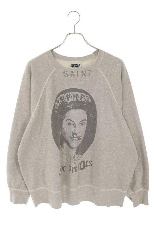 SAINT MICHAEL 24AW Sex Pistols Print Sweatshirt Gray Size XL