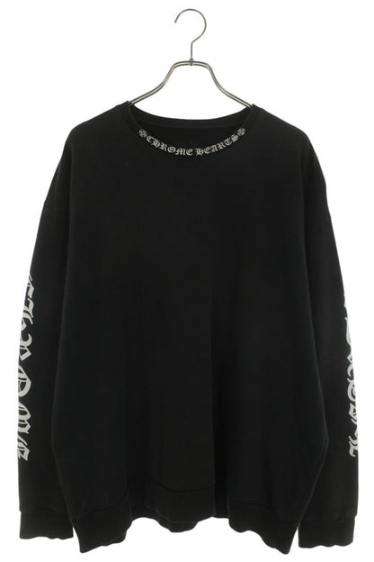 Chrome Hearts Neck Logo Crewneck Sweatshirt Black Size XL