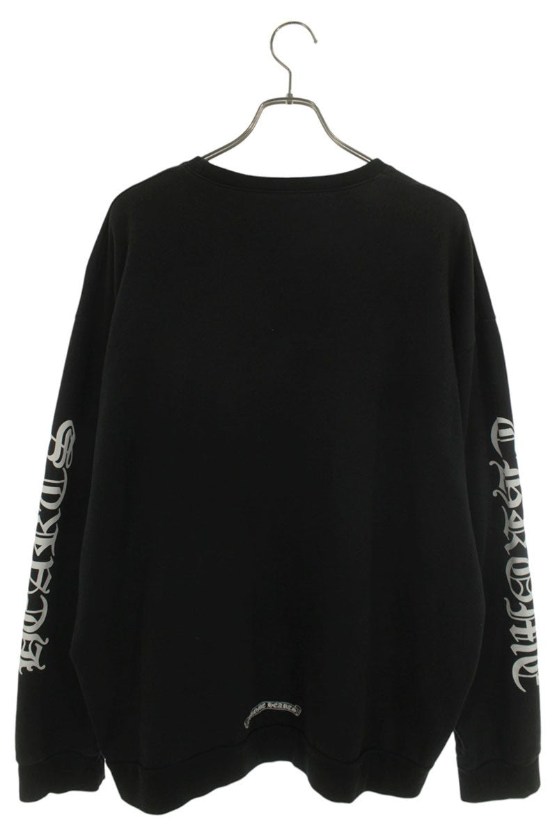 Chrome Hearts Neck Logo Crewneck Sweatshirt Black Size XL