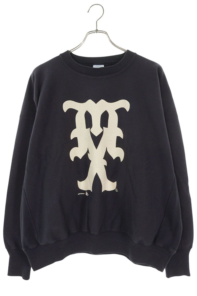 SAINT MICHAEL 24AW Vintage MX Print Sweatshirt Blue Size L