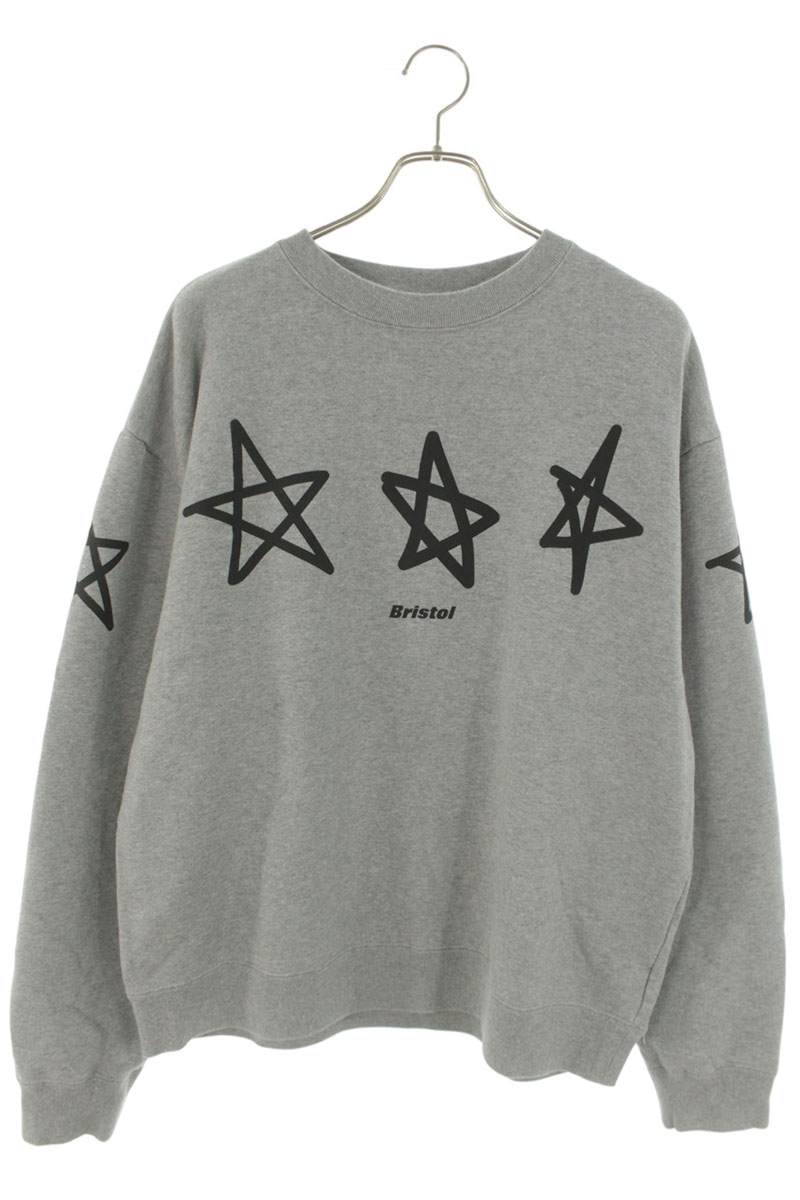 F.C.R.B. 23AW Star Graphic Print Sweatshirt Gray Size L