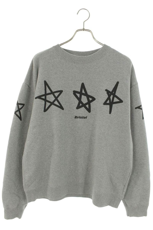 F.C.R.B. 23AW Star Graphic Print Sweatshirt Gray Size L