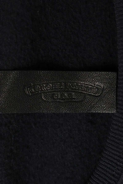 Chrome Hearts Leather Sleeve Cross Patch Crewneck Size S