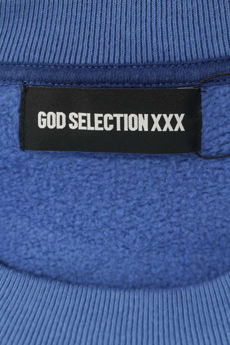 GOD SELECTION XXX Logo Embroidery Cotton Sweatshirt Size XL