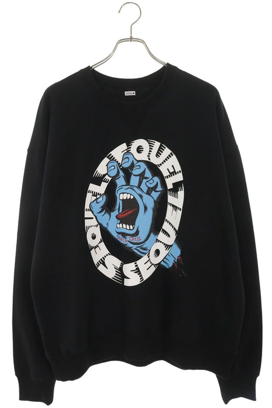 SEQUEL 25AW Santa Cruz Logo Print Sweatshirt Black Size L