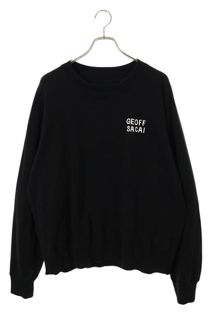 Sacai Geoff Embroidery Crewneck Sweatshirt Black Size XL