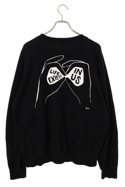 Sacai Geoff Embroidery Crewneck Sweatshirt Black Size XL