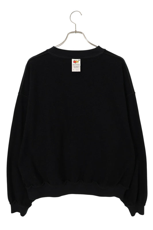 BALENCIAGA Inside Out Mirror Logo Sweatshirt Black Size XS