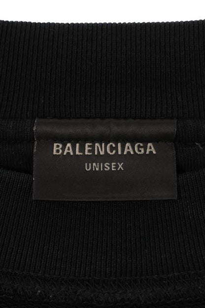 BALENCIAGA Inside Out Mirror Logo Sweatshirt Black Size XS