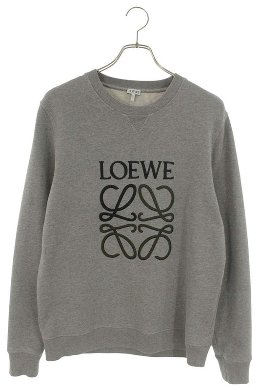 LOEWE Anagram Embroidered Crewneck Sweatshirt Gray Size L