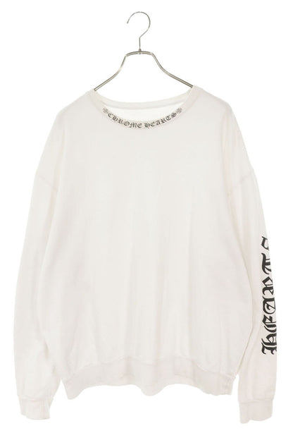 Chrome Hearts SWTSHRT PLVR Neck Logo Crewneck White Size L