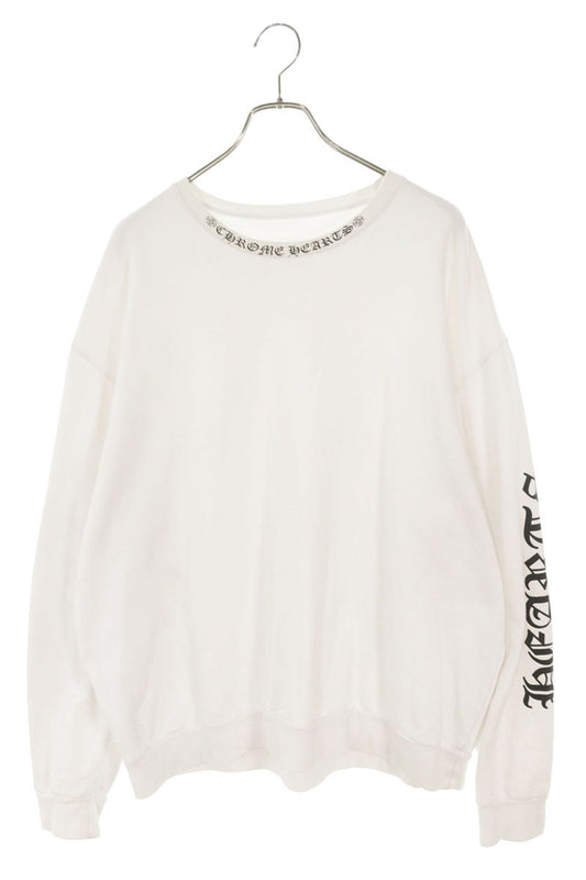 Chrome Hearts SWTSHRT PLVR Neck Logo Crewneck White Size L