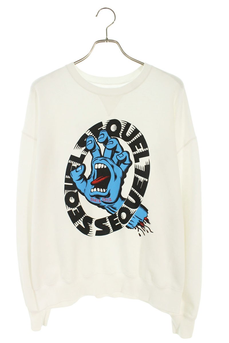 SEQUEL 25AW Santa Cruz Print Sweatshirt White Size L