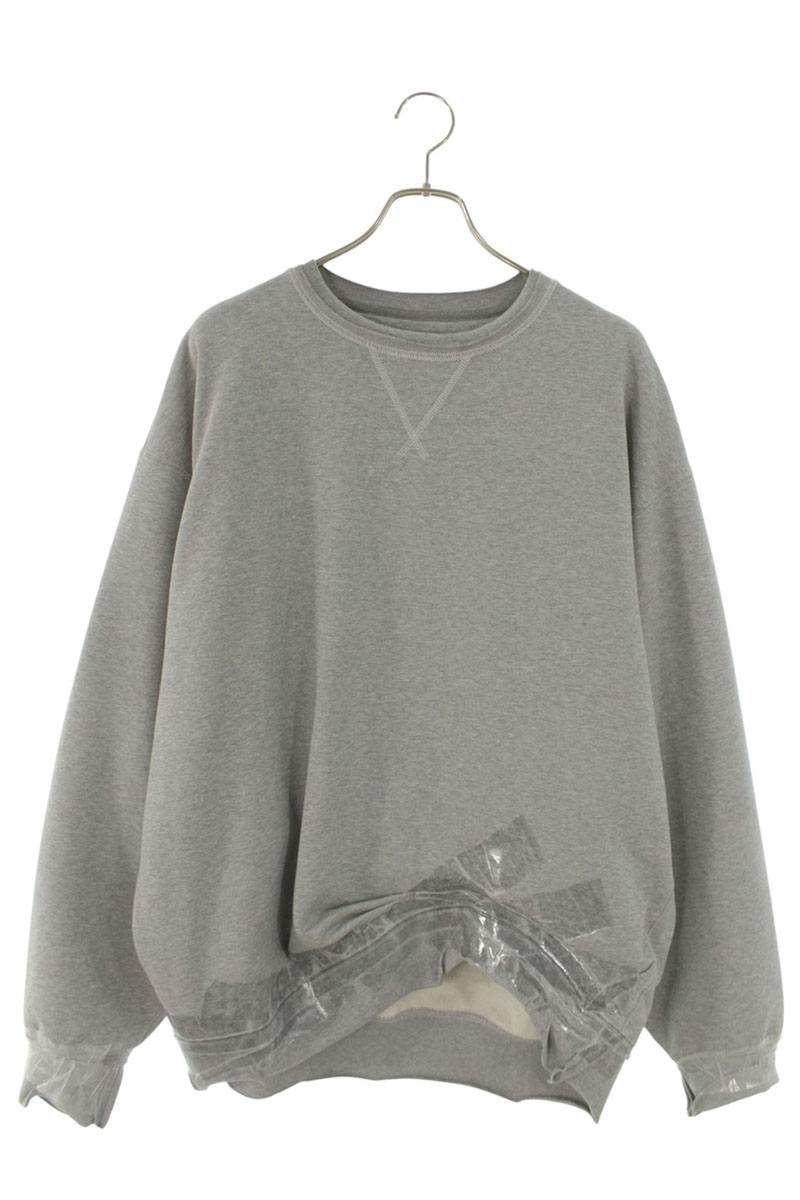 Maison Margiela S67GU0038 Tape Design Crewneck Gray Size M