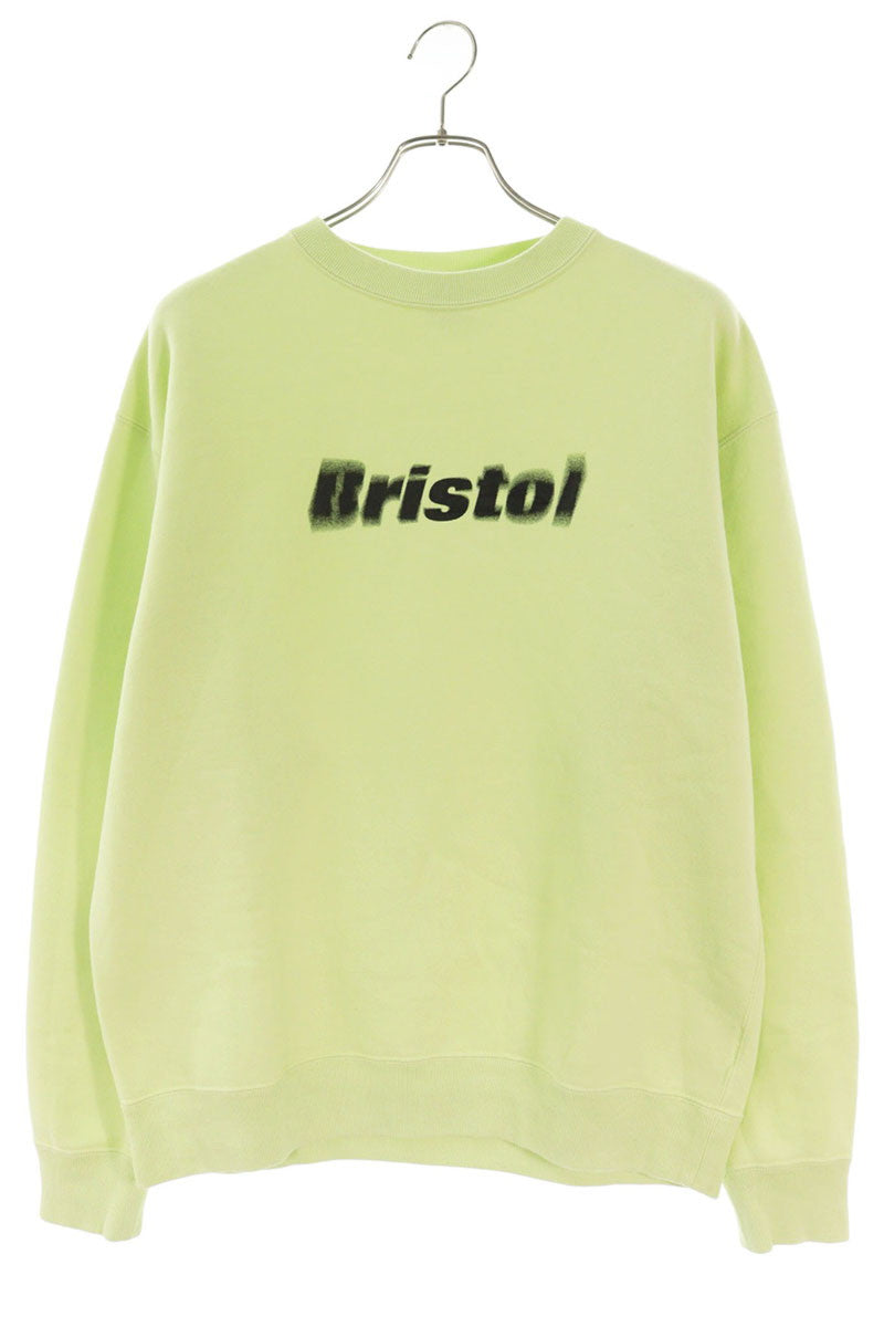 F.C.R.B. Front Logo Print Sweatshirt Green Size M