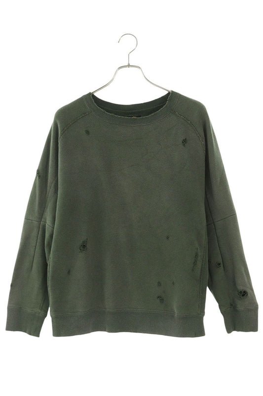 Needles Darts Distressed Sweatshirt Green Size S