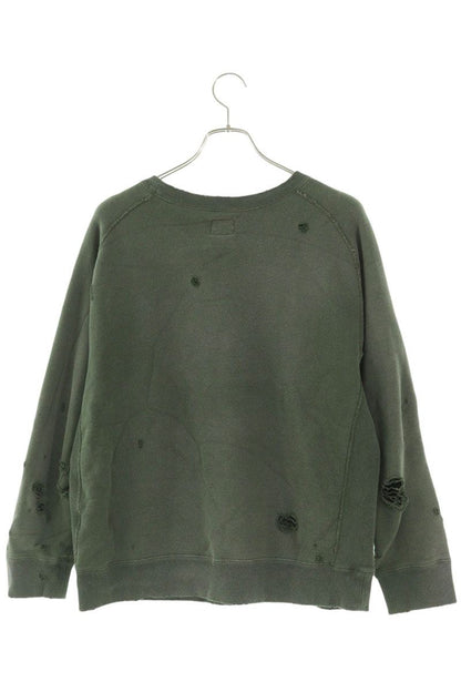Needles Darts Distressed Sweatshirt Green Size S
