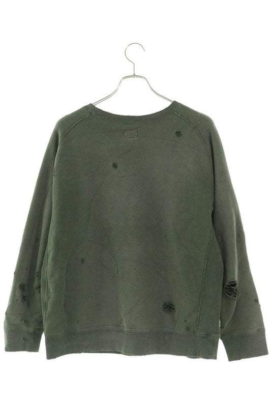 Needles Darts Distressed Sweatshirt Green Size S