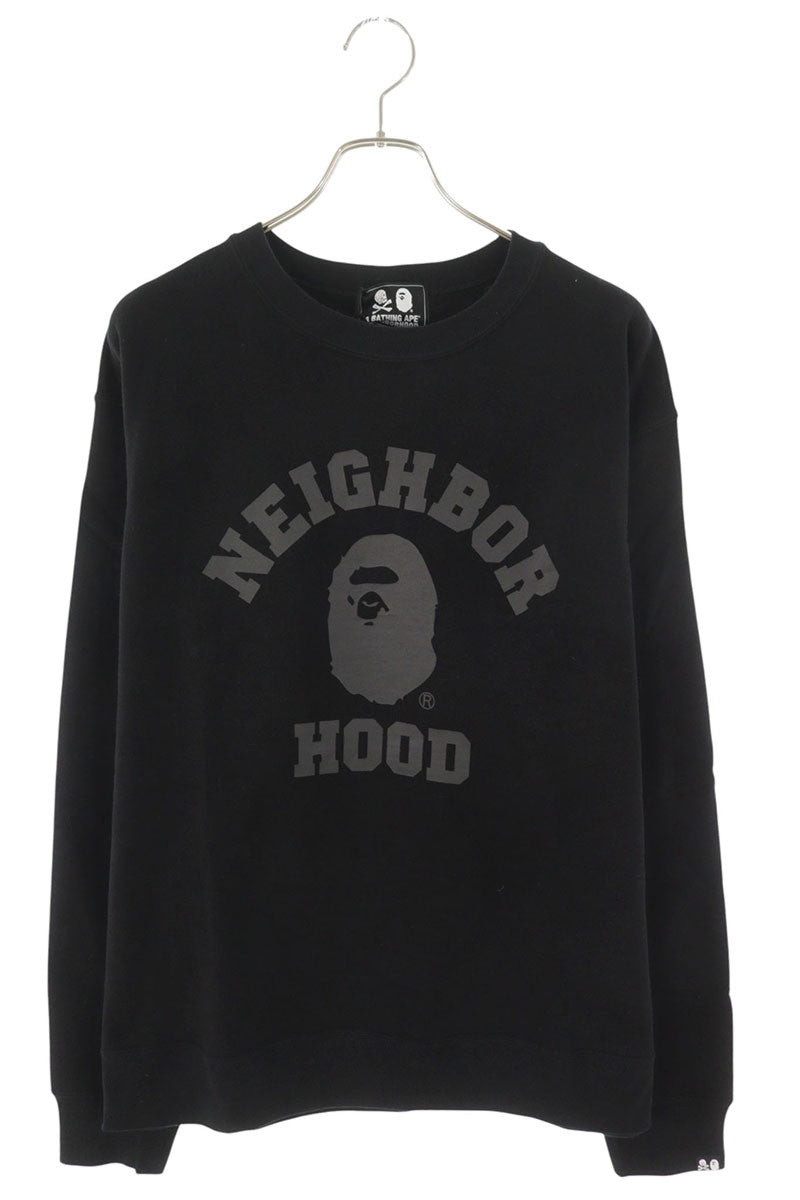 A BATHING APE x NEIGHBORHOOD Front Logo Sweatshirt Size XL
