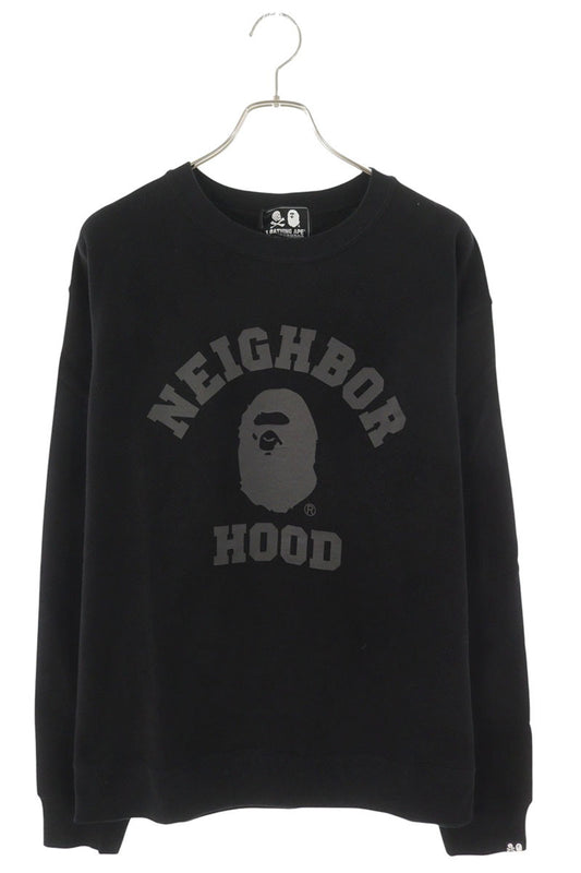 A BATHING APE x NEIGHBORHOOD Front Logo Sweatshirt Size XL