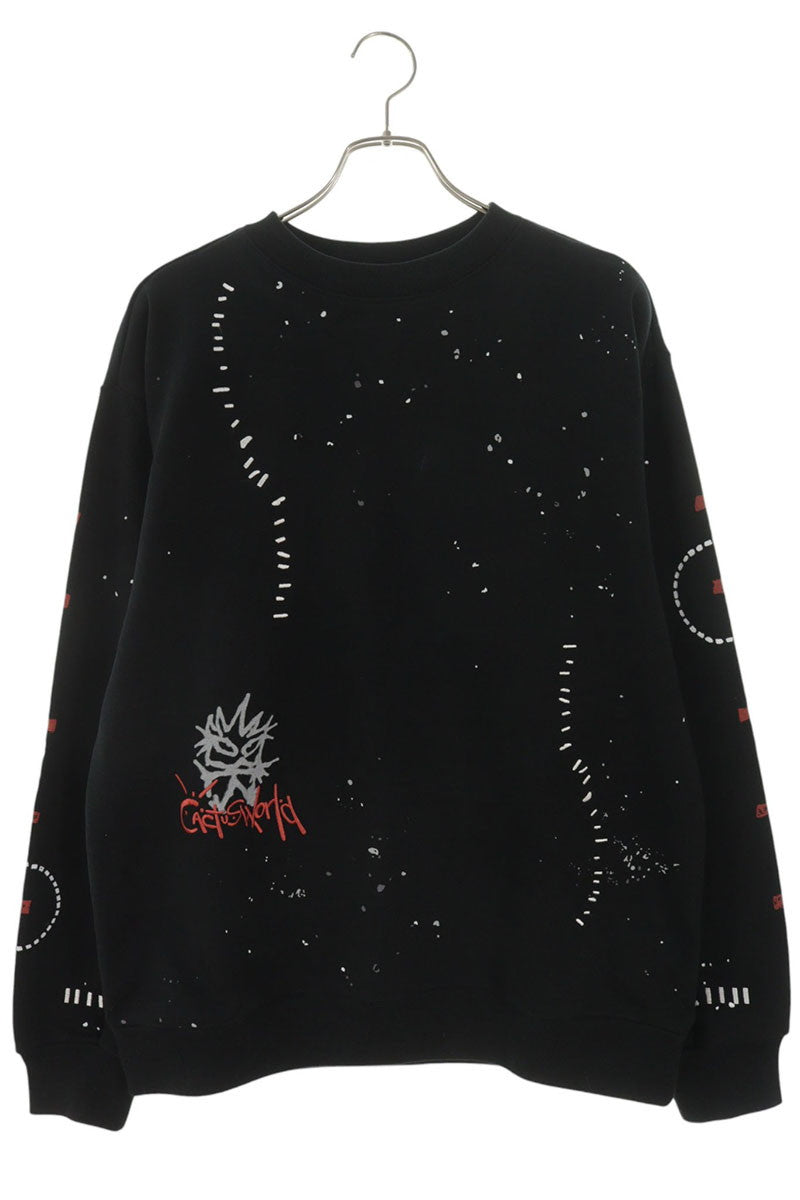 Cactus Jack Stitched Crewneck Sweatshirt Black Size M
