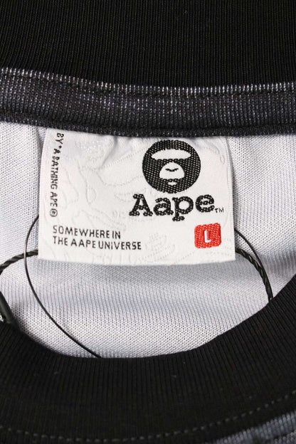 A BATHING APE Sticker Print Sweatshirt Black/Gray Size L