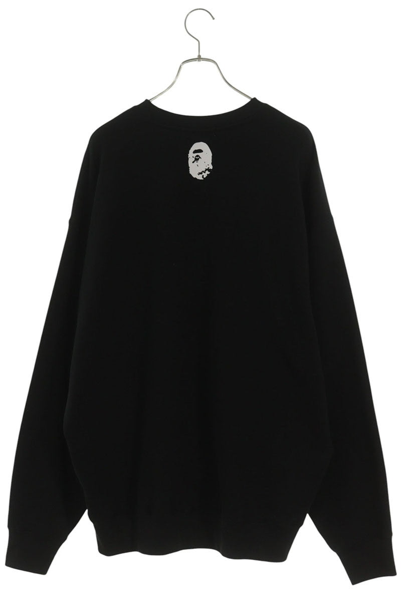 A BATHING APE Front Logo Cotton Blend Sweatshirt Size XL