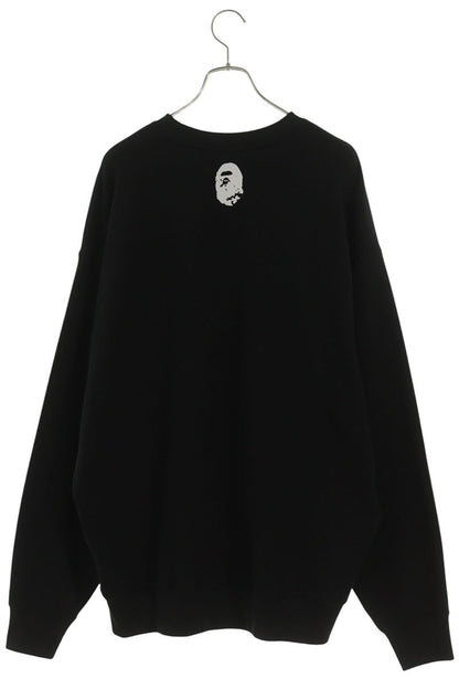 A BATHING APE Front Logo Cotton Blend Sweatshirt Size XL