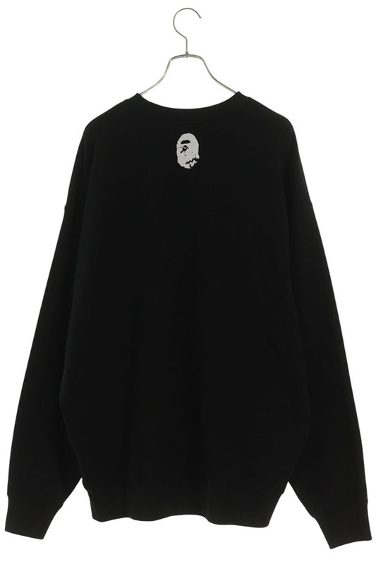 A BATHING APE Front Logo Cotton Blend Sweatshirt Size XL