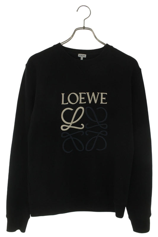 LOEWE Anagram Embroidered Cotton Crewneck Sweatshirt Size S