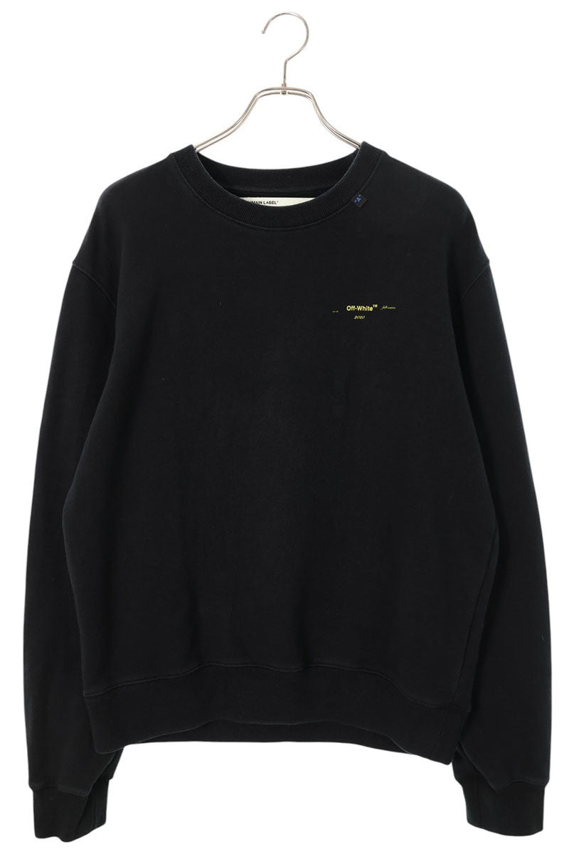 OFF-WHITE 19AW Back Paint Arrow Logo Sweatshirt Black Size M