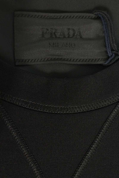 PRADA 26SS Triangle Plate Pocket Nylon Sweat Black Size XXL