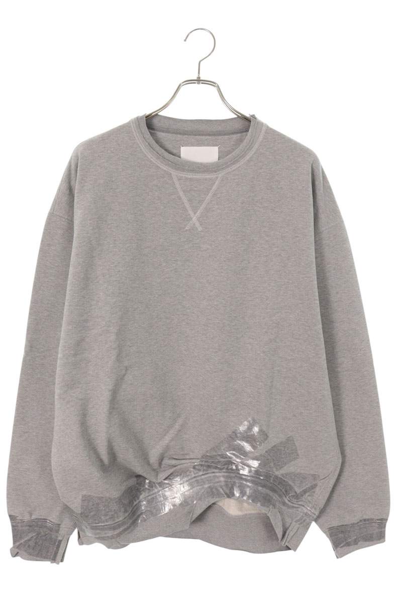 Maison Margiela 26SS Cotton Taped Sweatshirt Gray Size M