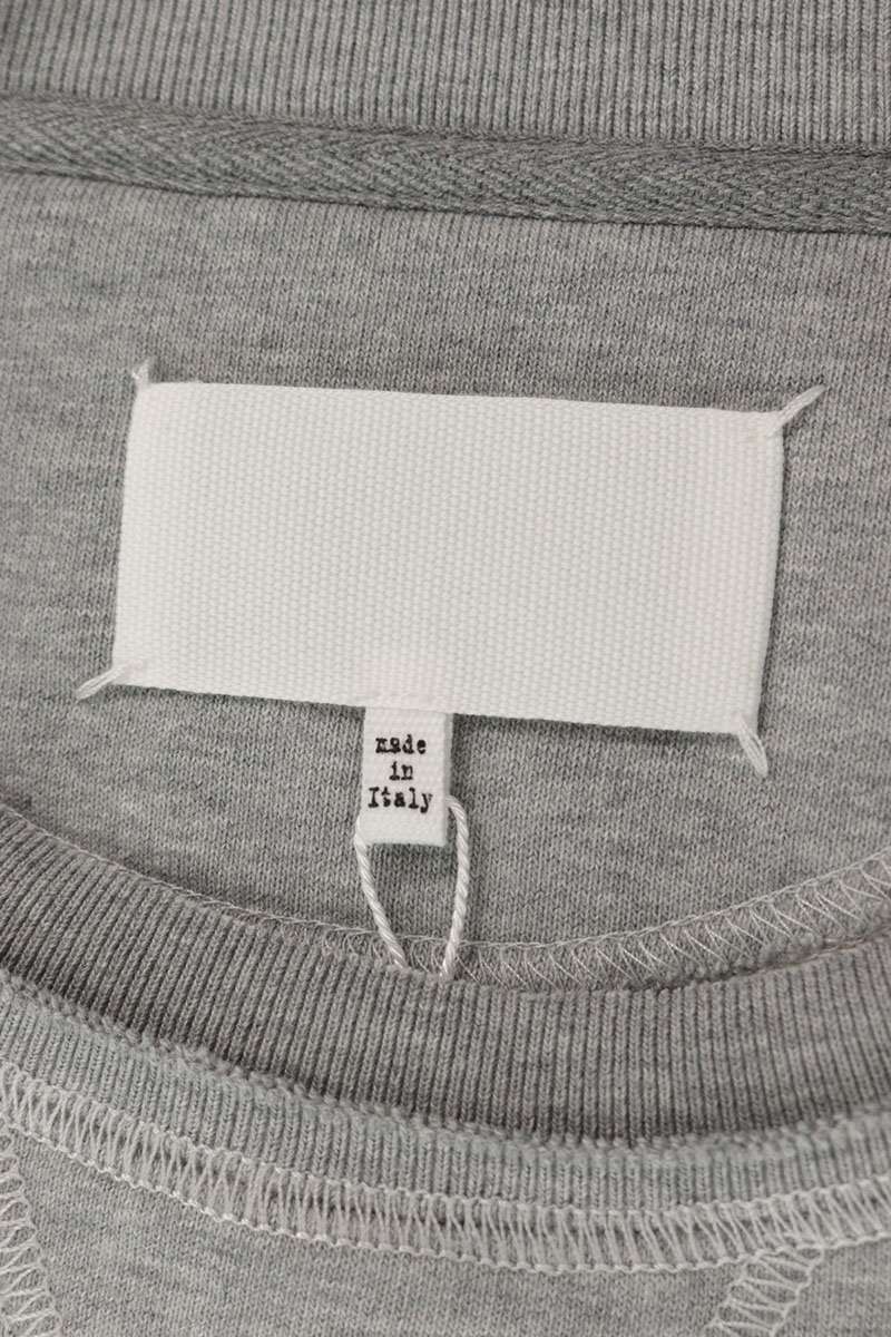 Maison Margiela 26SS Cotton Taped Sweatshirt Gray Size M