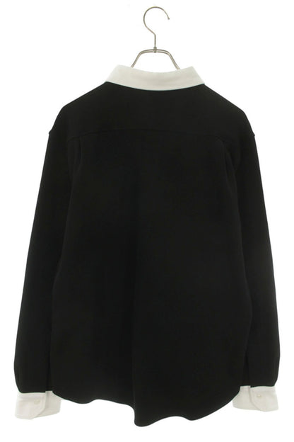CELINE 26SS Bicolor Polo Sweatshirt Black/White Size L